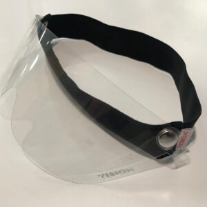 Non-branded headband with branded glasses