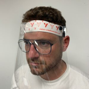 Branded headband with branded visor